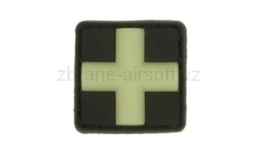 Medic - Nášivka KŘÍŽ MEDIC malá GLOW IN THE DARK - 3D plast